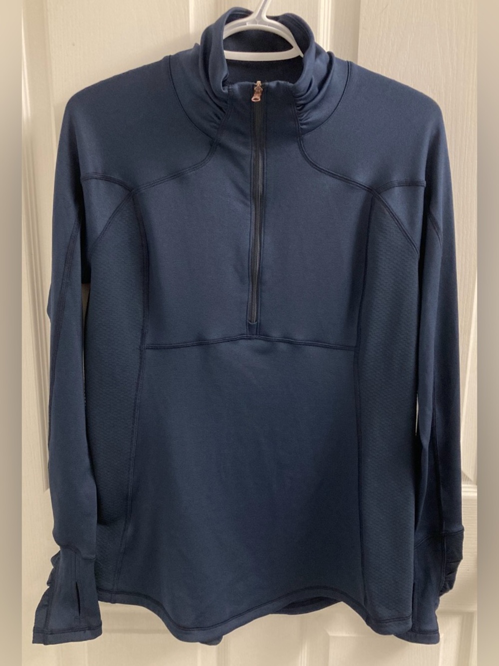 NWT Calia by Carrie Underwood long sleeve navy blue 1/4 zip pullover shirt